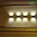 Kit 2-8 Luminária De Parede Led Arandela Solar com 2 Focos Externa À Prova D'Água