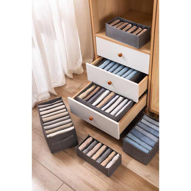 Organizador De Gavetas De Jeans Dobráveis/Roupas De Compartimento De Malha Economia De Espaço Em Casa ND-06/ND-07