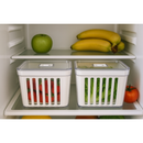 Organizador de Geladeira 3,8 Litros Cesto Com Tampa Multiuso Alimento Verdura e Vegetal