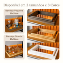 Bandeja Espelhada para Decoração - Cozinha, Salão, Cantinho do Café, Sala - 25x38cm | 22x32cm