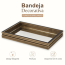 Bandeja Espelhada para Decoração - Cozinha, Salão, Cantinho do Café, Sala - 25x38cm | 22x32cm