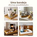 Bandeja Espelhada para Decoração - Cozinha, Salão, Cantinho do Café, Sala - 25x38cm | 22x32cm