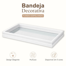 Bandeja Espelhada para Decoração - Cozinha, Salão, Cantinho do Café, Sala - 25x38cm | 22x32cm