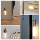 Luminaria Luz Led Recarregável Sensor de Movimento Arandela de Madeira Minimalista Para Mesa Parede